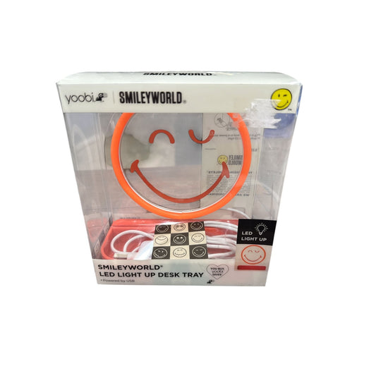 Set of 5 Heyday & Smileyworld Tech Accessories Bundle: Wired Earbuds, USB-C/A Cables, Lightning Cable, Wall Charger, LED & Desk Tray