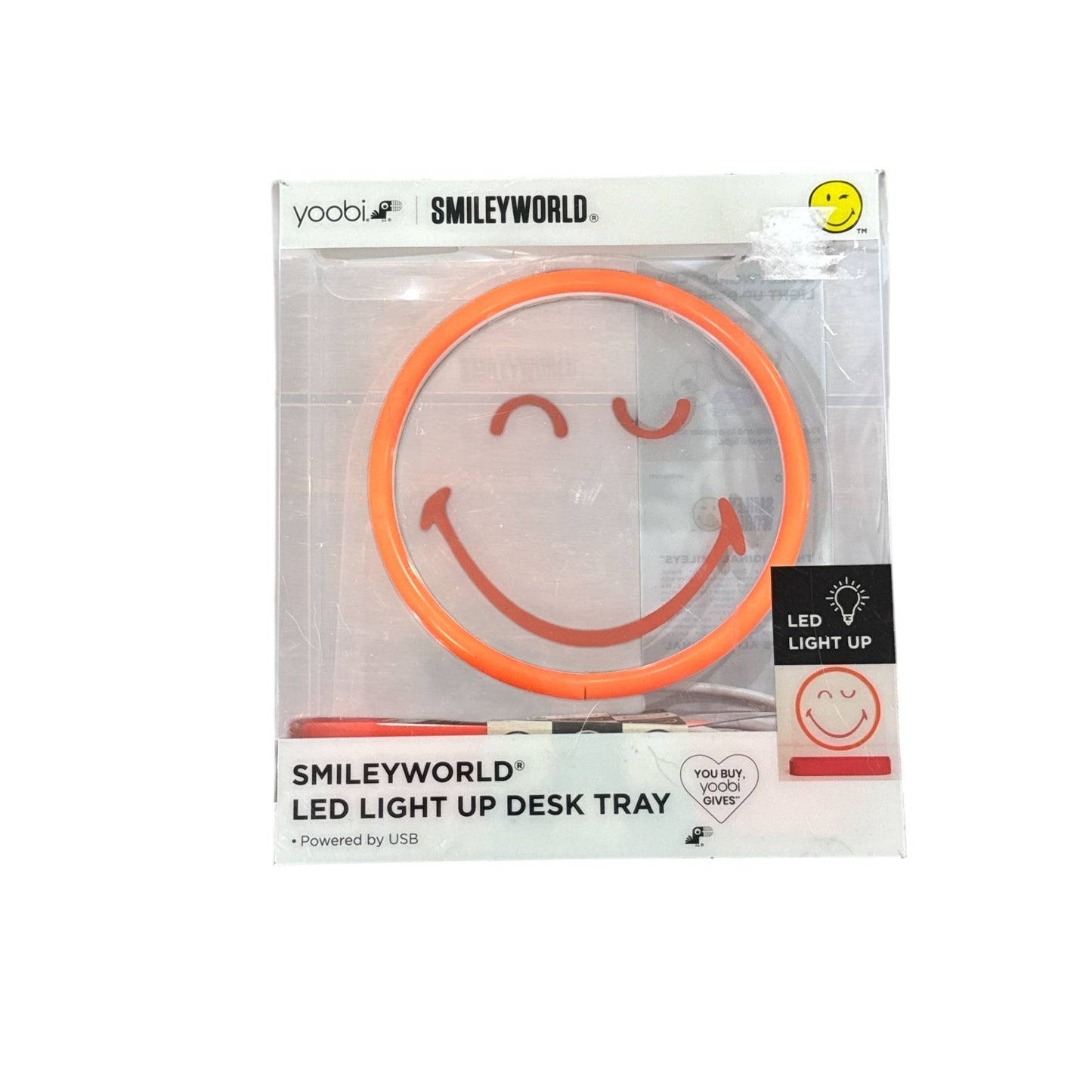 Set of 5 Heyday & Smileyworld Tech Accessories Bundle: Wired Earbuds, USB-C/A Cables, Lightning Cable, Wall Charger, LED & Desk Tray