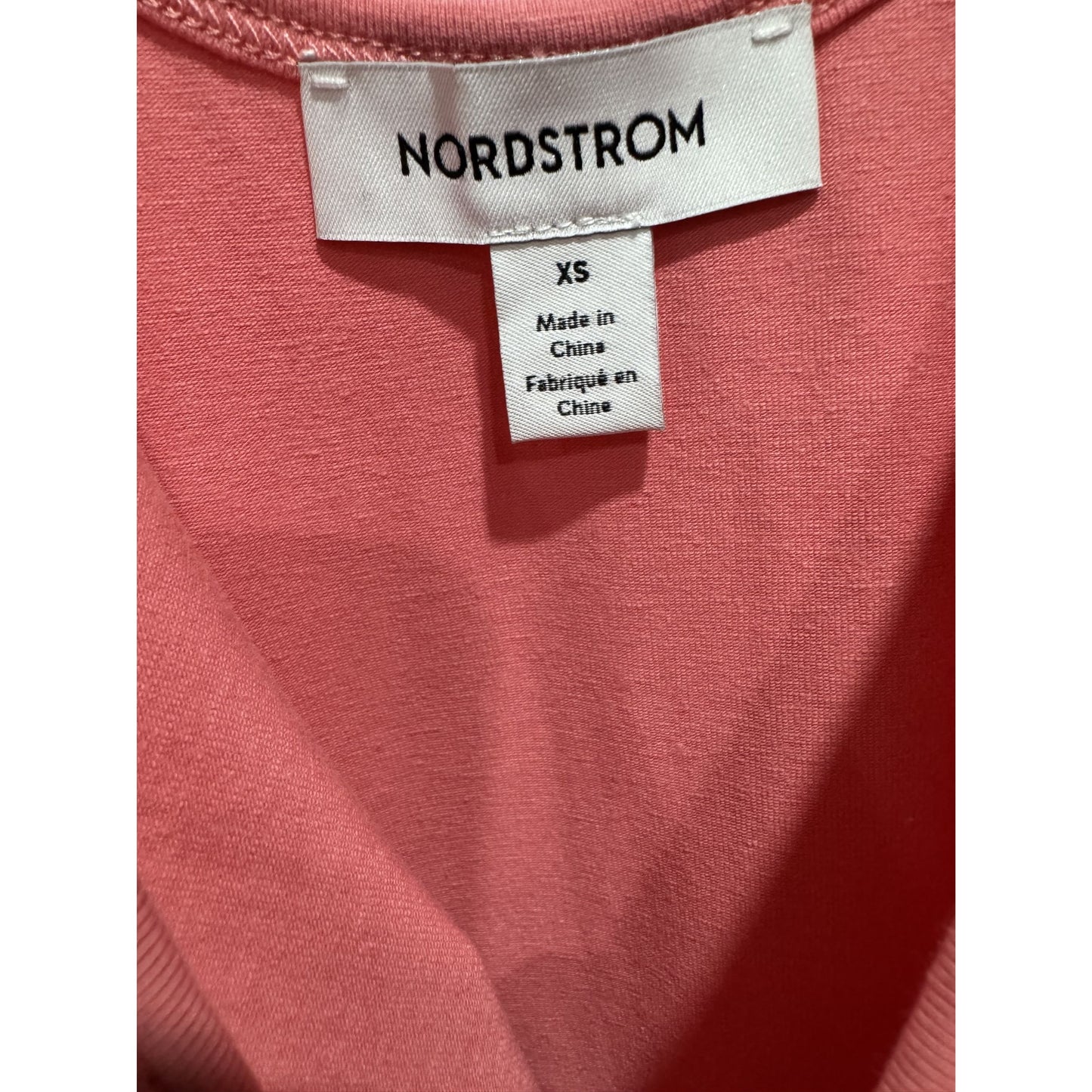 Nordstrom Women's Sleeveless Pink Maxi Dress XS Tiered Ruffle Cotton Blend