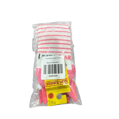 Bobs Burgers Louise Crew Socks With 3D Bunny Ears & "I Smell Fear" Text Design Fits Shoe size 5 - 10