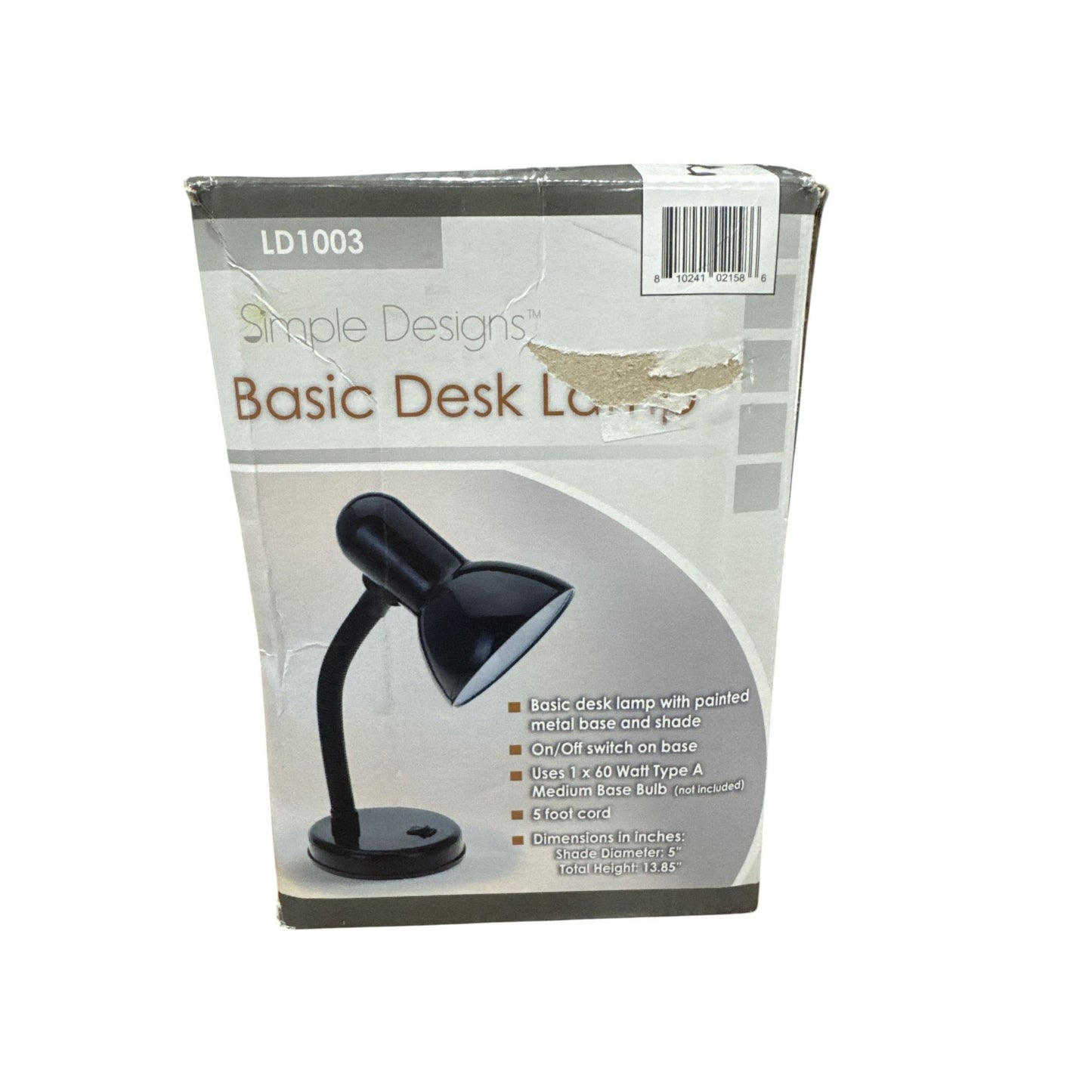 Set of 6 Simple Designs Black Desk Lamp & Tech Accessory Bundle