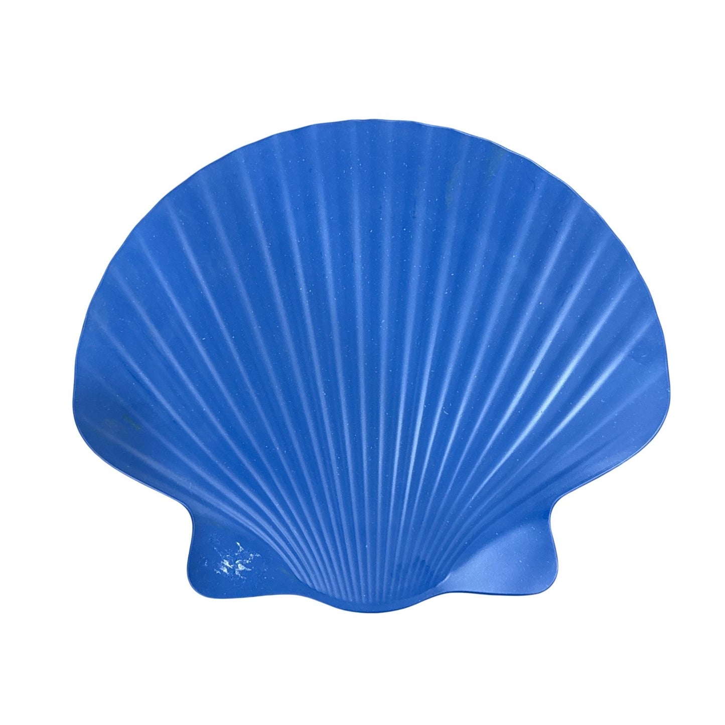 Blue Shell-Shaped Bamboo Melamine Serving Platters - Set Of 2