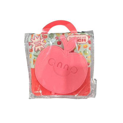 Reusable Ice Packs With Cartoon Designs - 4 Blue Robot Face & 6 Pink Apple Shape - Keeps Food Cold - 10-Pack Kids Lunch Accessory