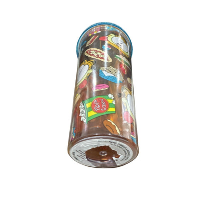 Garfield Food-Themed Tumbler With Straw & Lid - 24oz BPA-Free Plastic Cup For Drinks