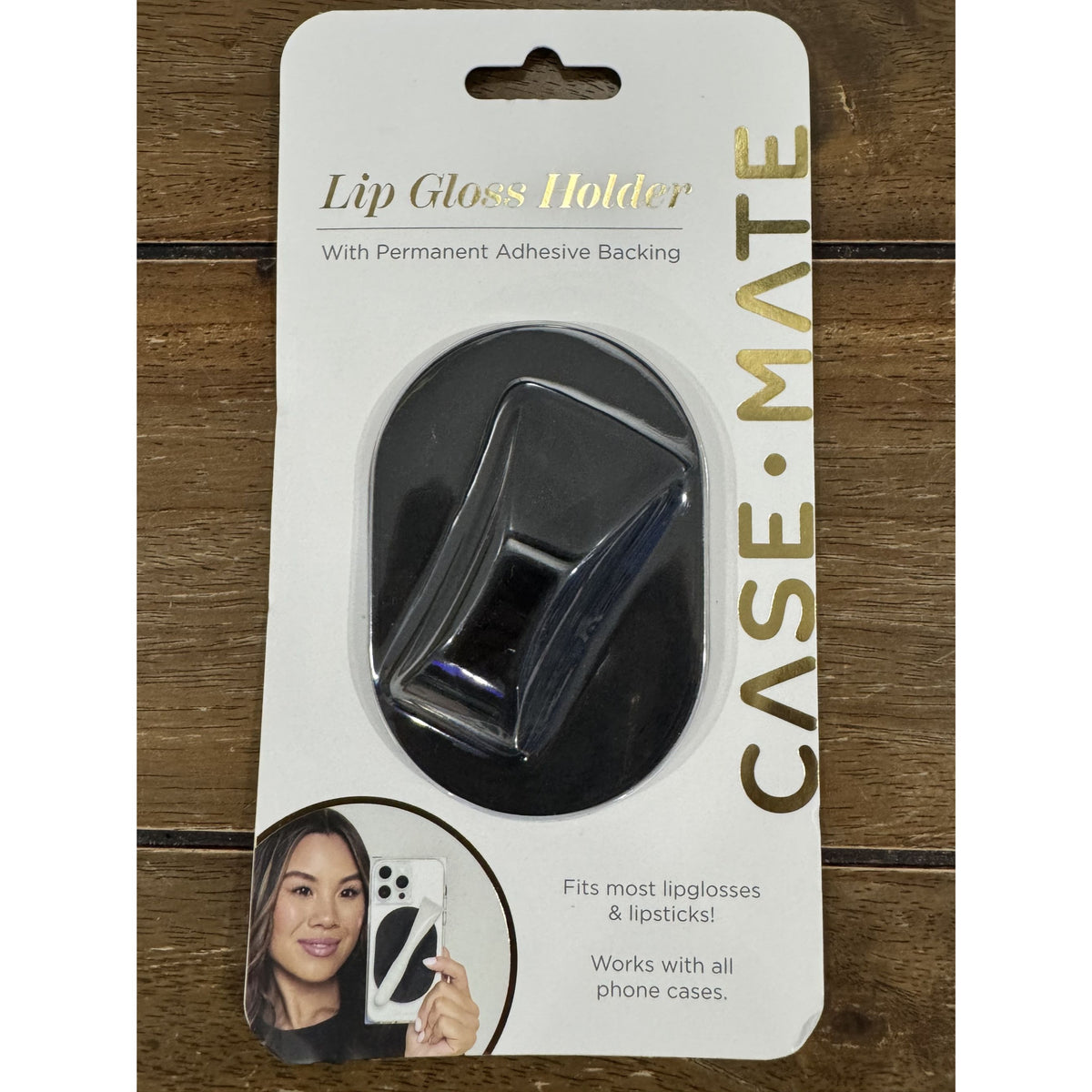 Case-Mate Lip Gloss Holder With Adhesive Backing Fits Most Lipsticks & Glosses Works With All Phone Cases