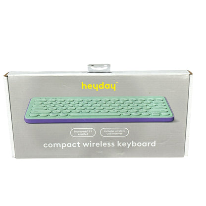 Heyday Tech Accessory Bundle - Wired Headphones, Wireless Keyboard, Earbuds & More - Teal & Purple Colors 10pcs