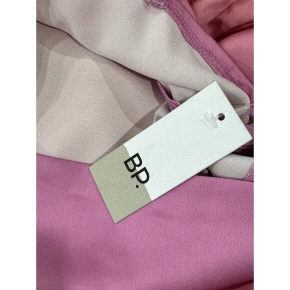Satin-Feel Pink & Orange Ombré Mini Slip Dress With Spaghetti Straps - BP. XS