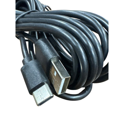 USB-C Charger Adapter With 10FT Cable QC 3.0 Fast Charging USB-A to USB-C Ports Travel-Friendly Black Design