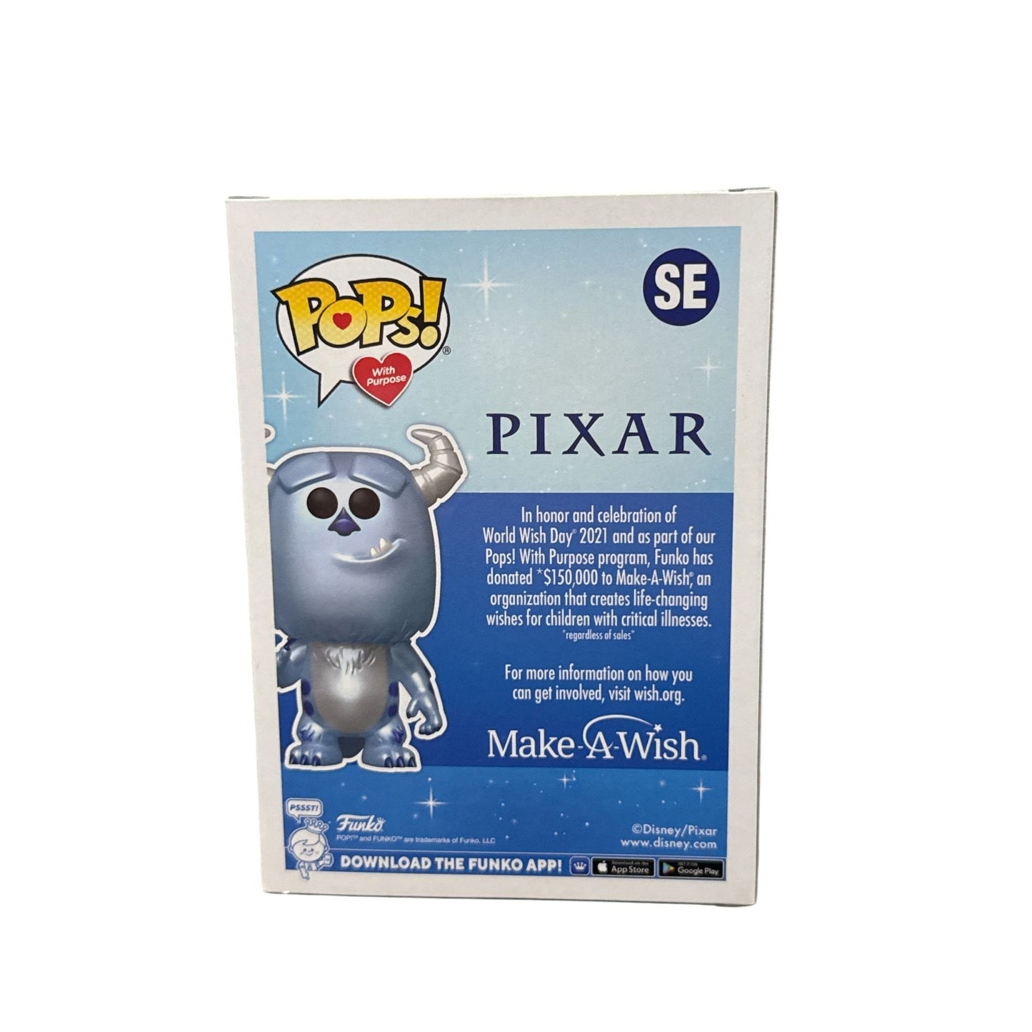 Funko Pop Pixar SE Sulley Vinyl Figure Make-A-Wish Special Edition