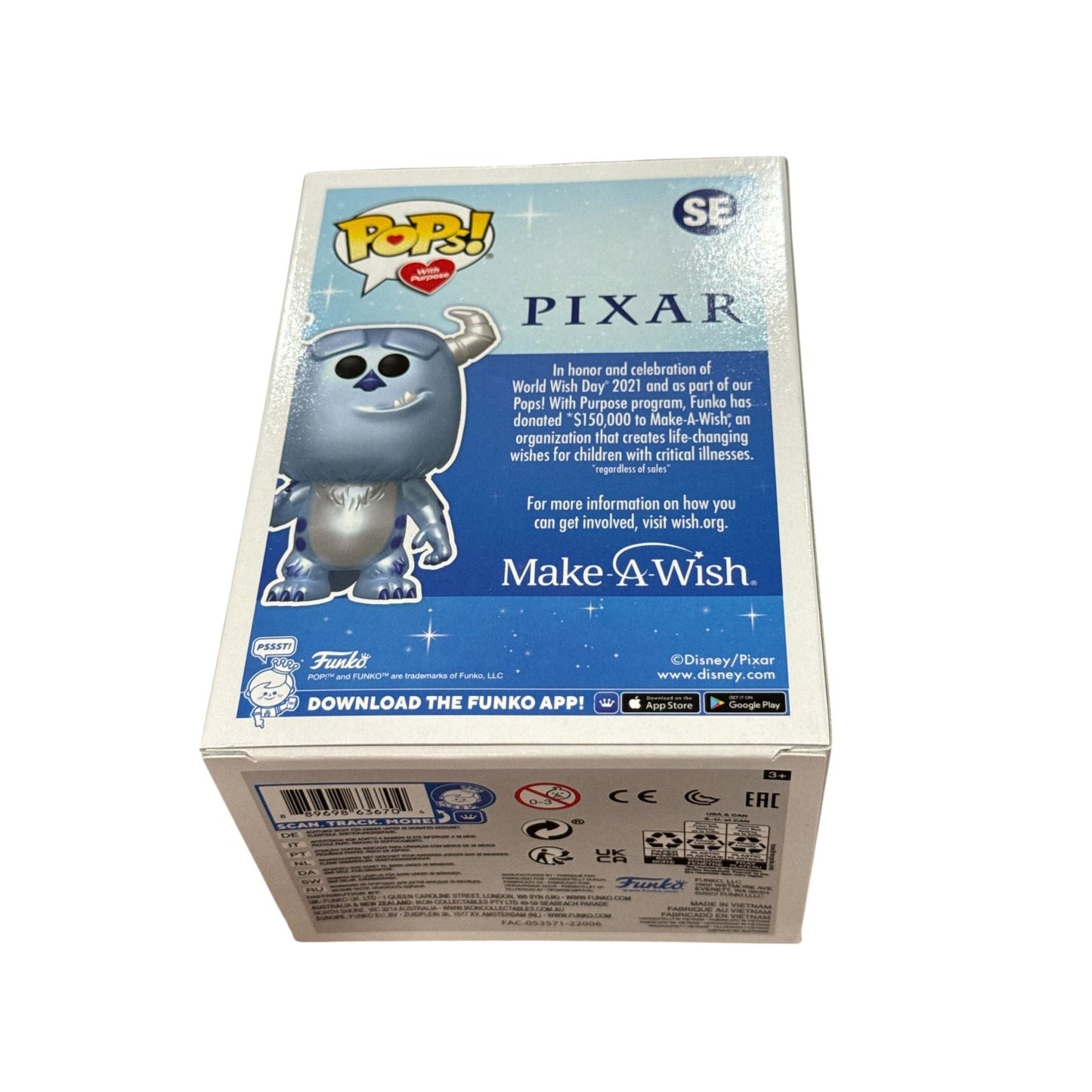 Funko Pop Pixar SE Sulley Vinyl Figure Make-A-Wish Special Edition