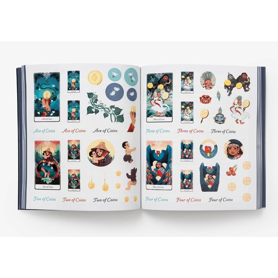 Tarot Of The Divine Stickerology Book Featuring Folklore & Fairy Tale Tarot Stickers By Yoshi Yoshitani