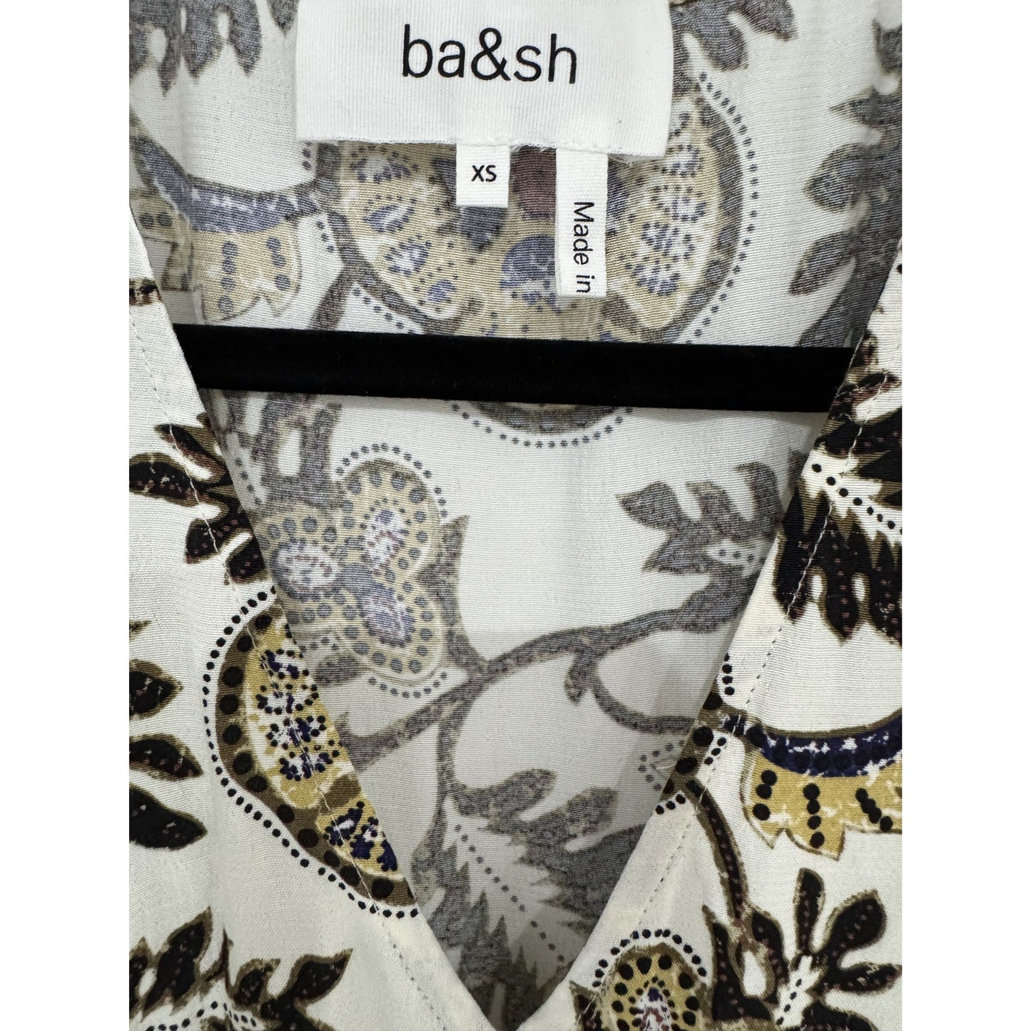 Ba&Sh Volver Robe Ecru Floral V-Neck Dress XS