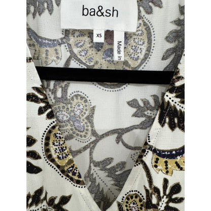 Ba&Sh Volver Robe Ecru Floral V-Neck Dress XS