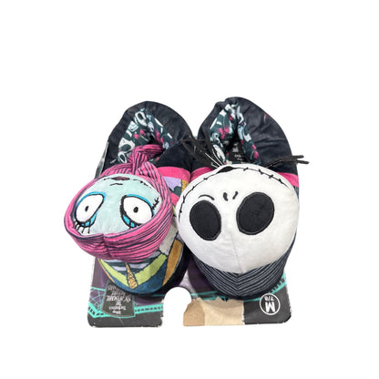 Disney The Nightmare Before Christmas Jack & Sally Plush Slippers 7/8M