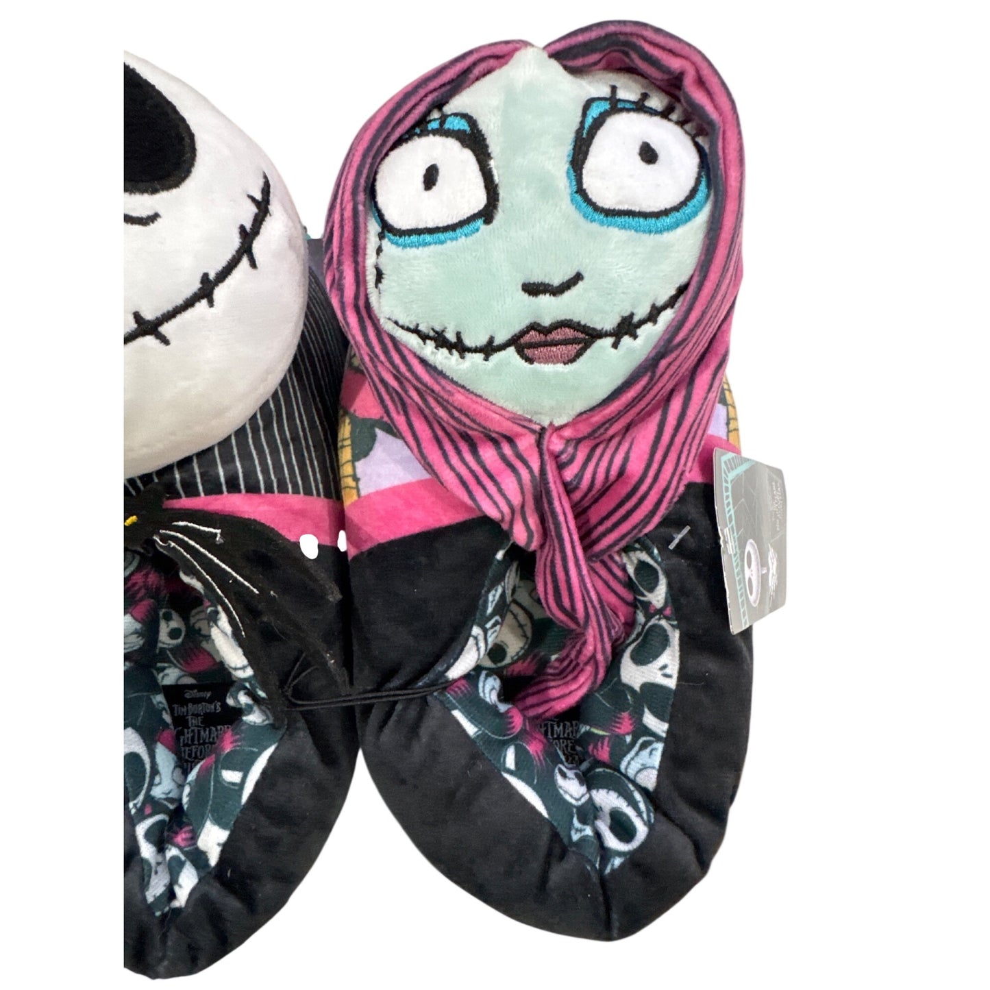 Disney The Nightmare Before Christmas Jack & Sally Plush Slippers 7/8M