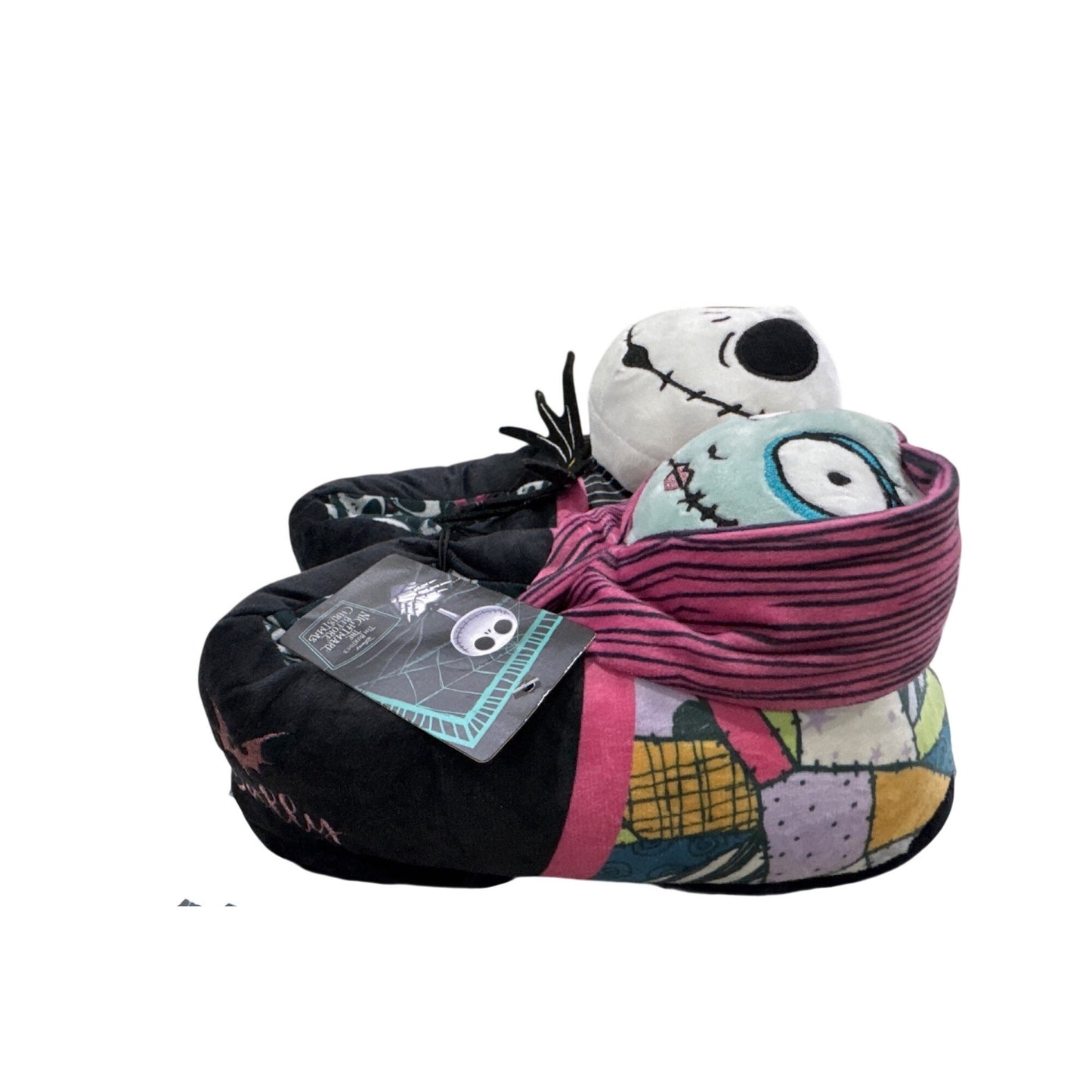 Disney The Nightmare Before Christmas Jack & Sally Plush Slippers 7/8M