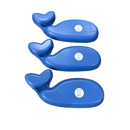 Whale-Shaped Serve Platters Set Of 3 Blue BPA-Free Recycled Plastic Dishwasher & Microwave Safe