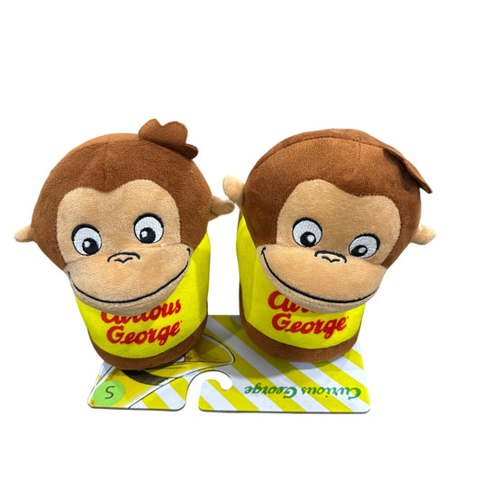 Curious George Plush Slippers With Non-Slip Soles Size Small