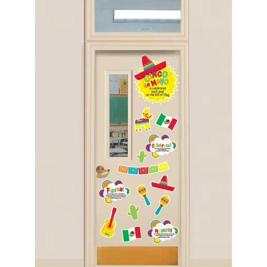 Cinco De Mayo Bulletin Board & Door Decoration Set 26-Piece Colorful & Festive Classroom Décor