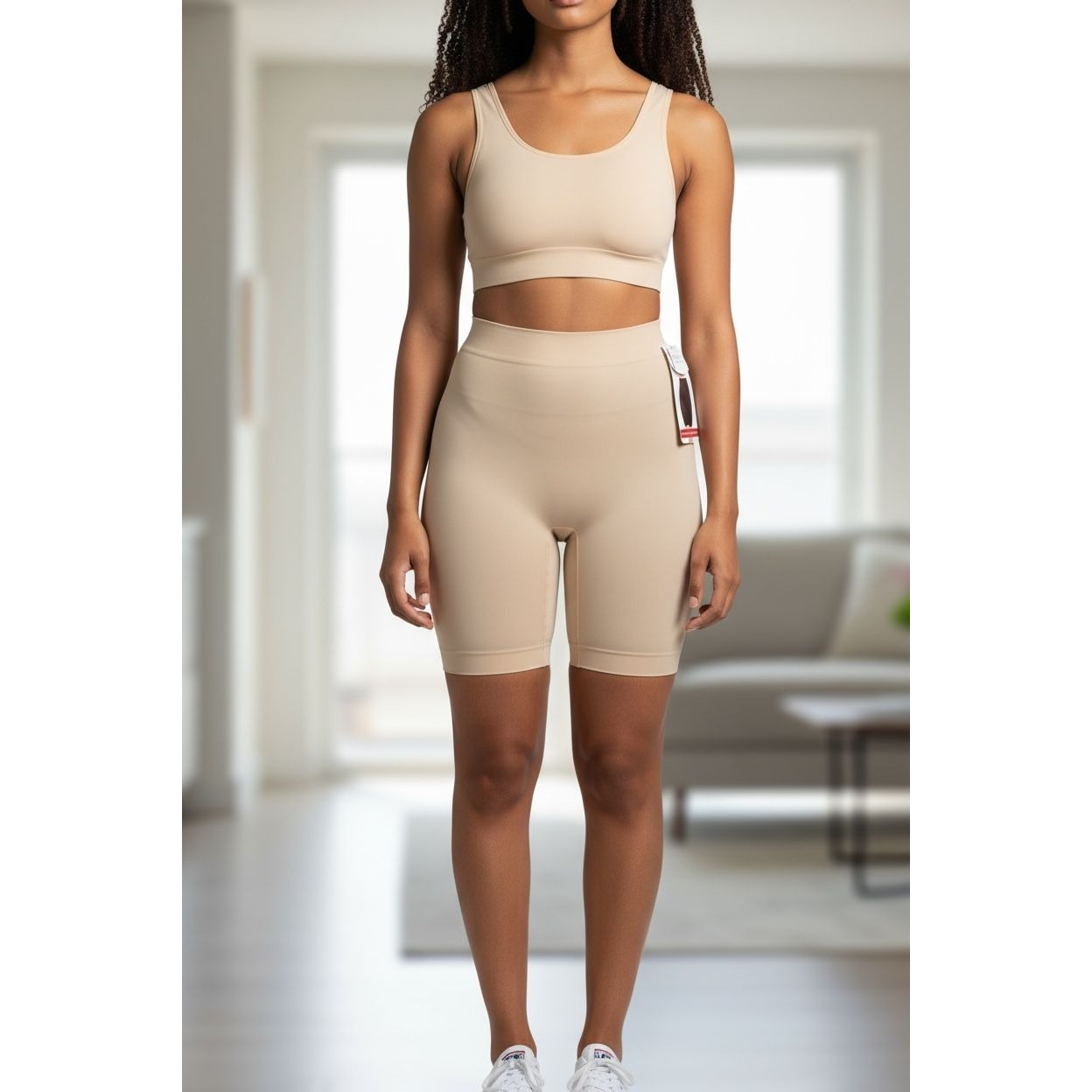 Skinnygirl Shaping Sonic Edge Long Leg High Waist Shapewear Shorts Size S