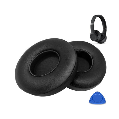 HiFan Replacement Ear Pads For Beats Solo 4 Protein Leather Soft & Durable Black