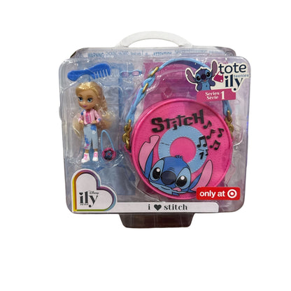 Disney ILY 4EVER Tote ILY Teenies Series 1 I ❤️ Stitch Collectible Purse & Doll Set With Accessories