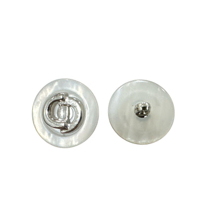 White & Silver Shank Buttons Bulk Pack - 0.5 Inch Diameter - Crafting & Sewing Supplies 900+