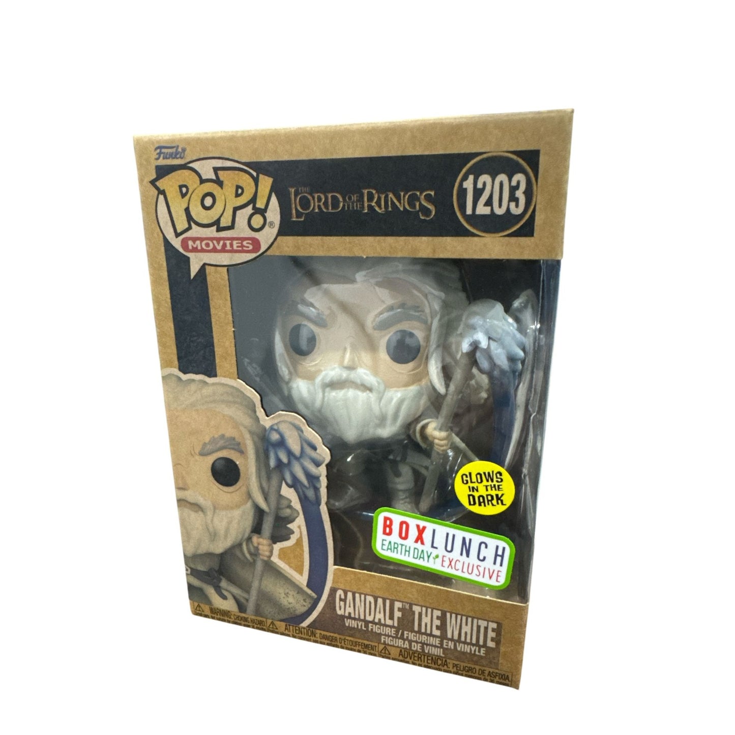 Funko Pop Movies Lord Of The Rings Gandalf The White Glow-In-The-Dark #1203 BoxLunch Exclusive Vinyl Figure