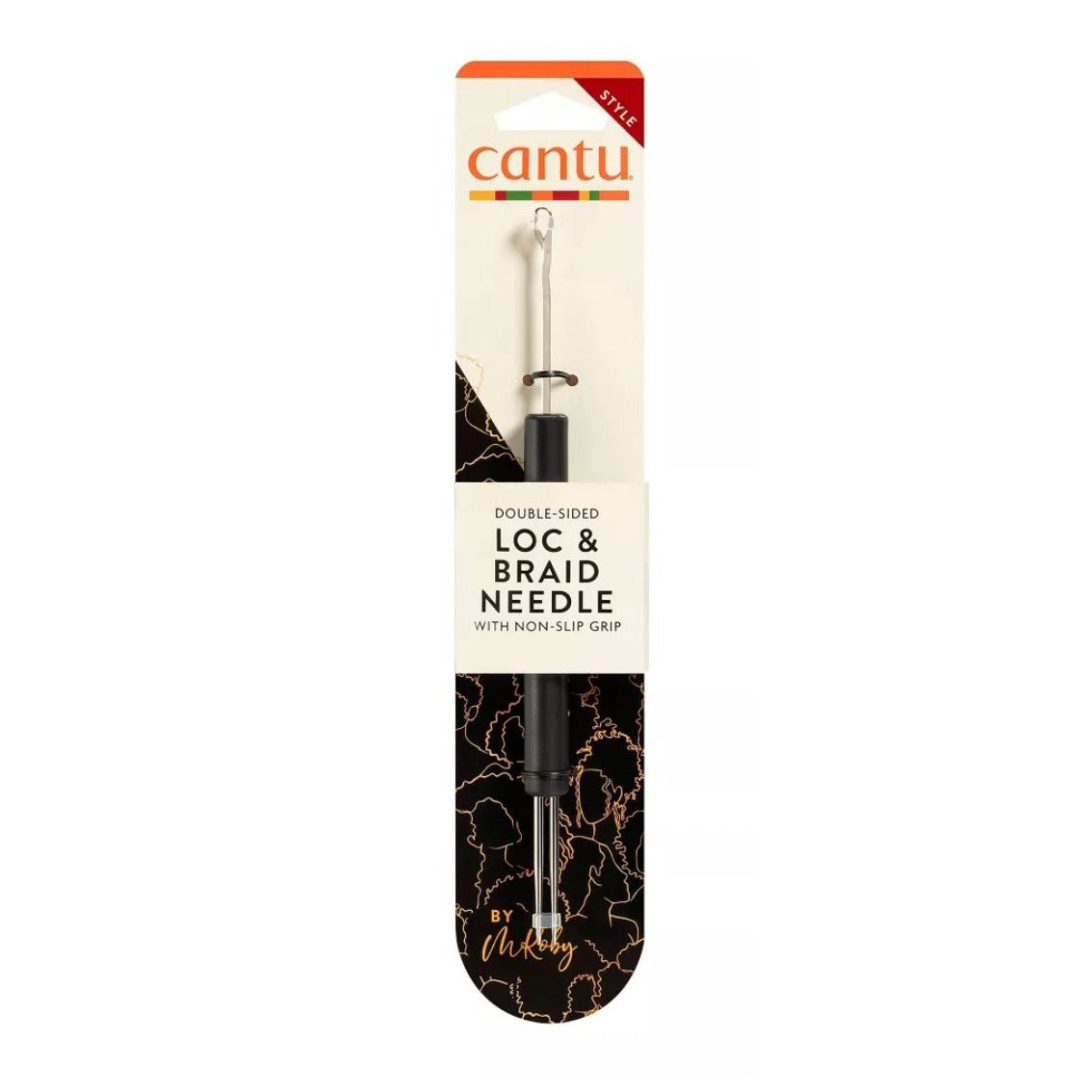Cantu Double-Sided Loc & Braid Needle With Non-Slip Grip Durable Steel Styling Tool(3 pack)