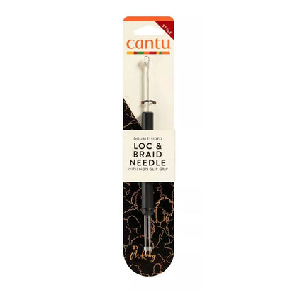 Cantu Double-Sided Loc & Braid Needle With Non-Slip Grip Durable Steel Styling Tool(3 pack)