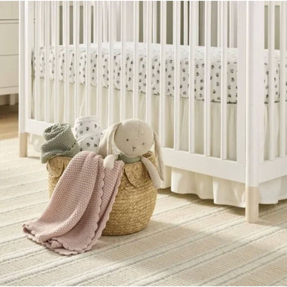 Hearth & Hand With Magnolia Cotton Percale Crib Fitted Sheet Fully Elastic Floral Print 28"x52"x9" Oeko-Tex Certified
