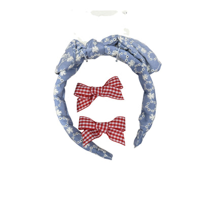 Personalized "E" Gift Set: Necklace, Pink Minnie-Inspired Bag & Bow Hair Accessories