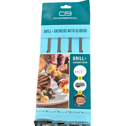 Char-Broil Grill+ Skewers With Sliders For Easy Food Removal