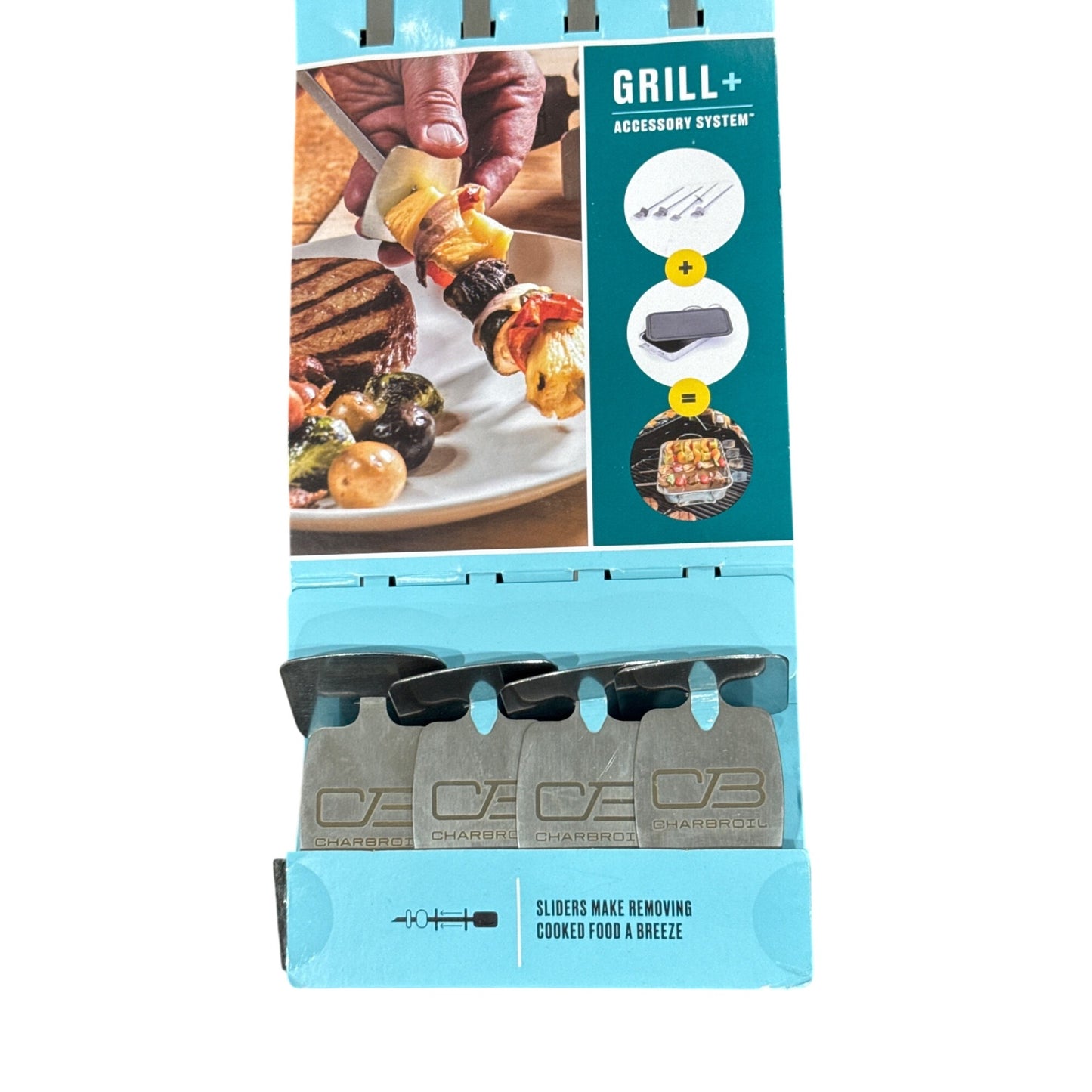 Char-Broil Grill+ Skewers With Sliders For Easy Food Removal