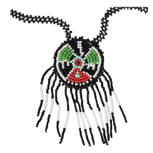 Native American Style Beaded Pendant Necklace With Fringe - Rubies Costume Co. - Ages 14+