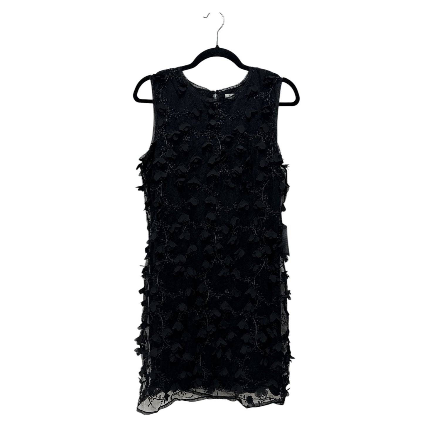 Max Studio London Black Sleeveless Floral Appliqué Dress M MSRP $198