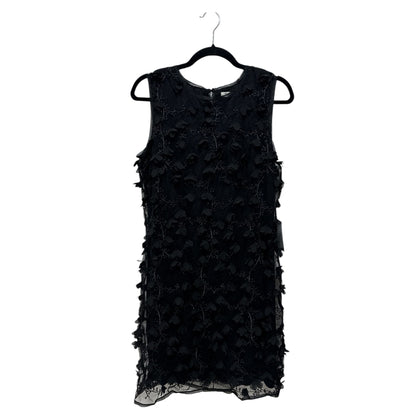Max Studio London Black Sleeveless Floral Appliqué Dress M MSRP $198