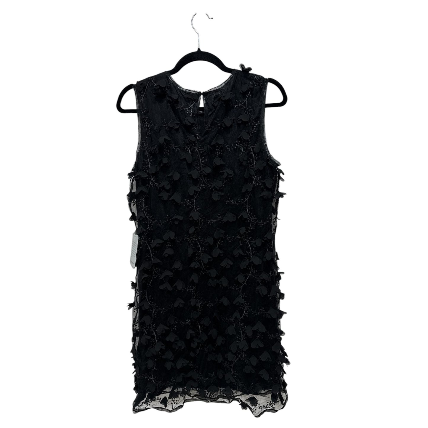 Max Studio London Black Sleeveless Floral Appliqué Dress M MSRP $198