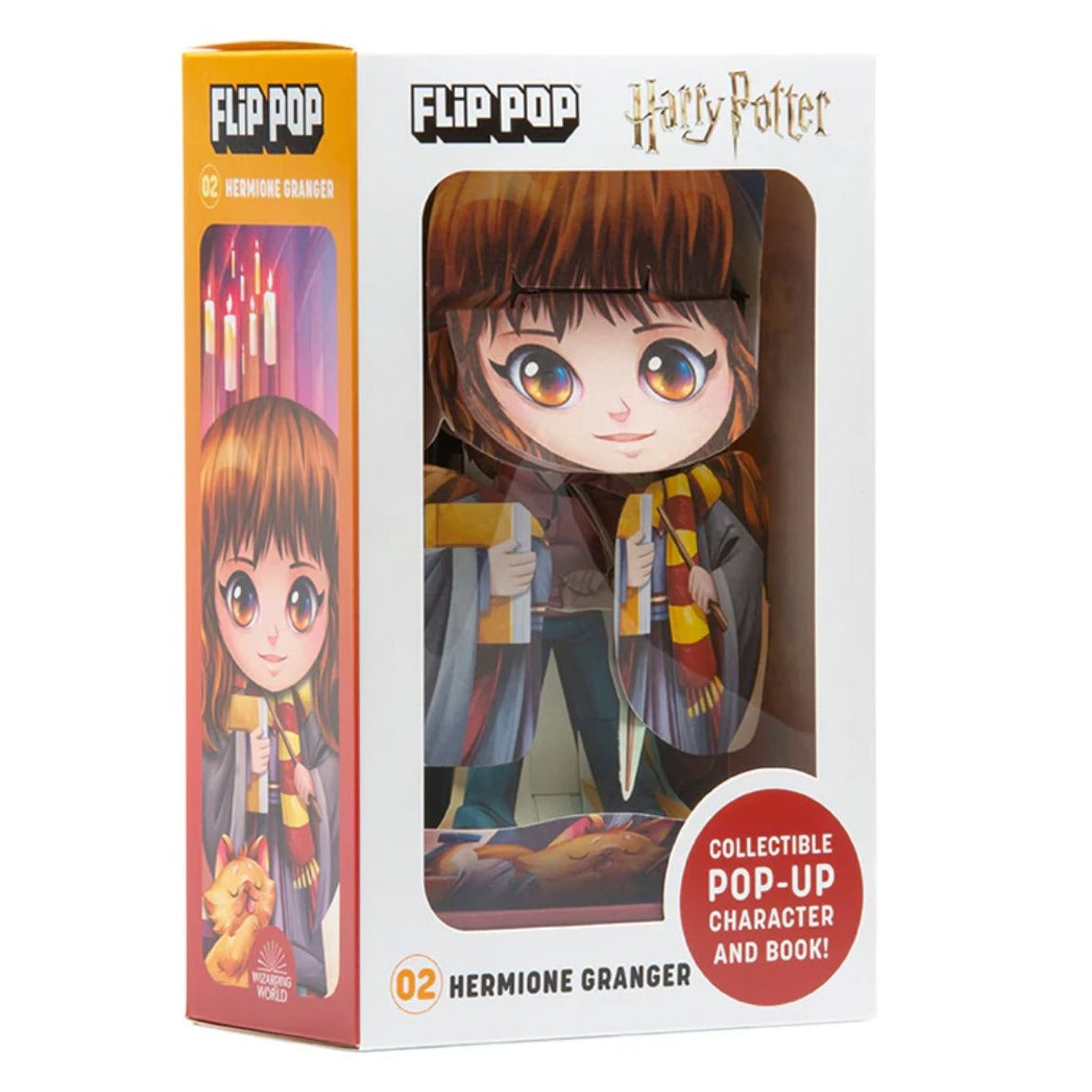 Harry Potter Flip Pop Hermione Granger Pop-Up Collectible Character & Book With Two Background Scenes