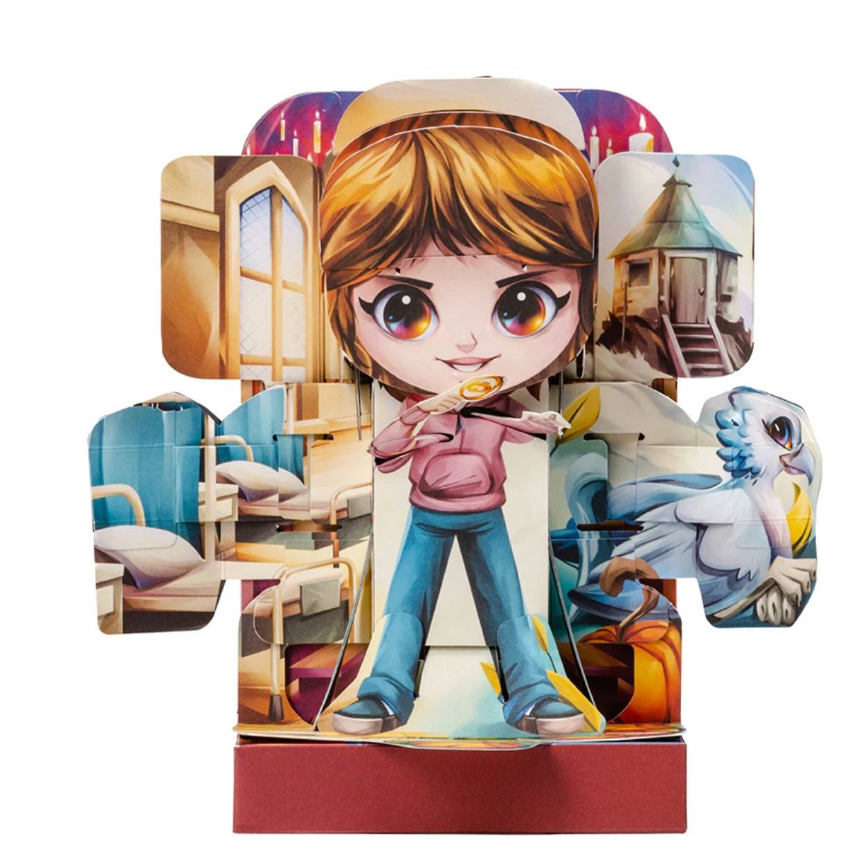 Harry Potter Flip Pop Hermione Granger Pop-Up Collectible Character & Book With Two Background Scenes