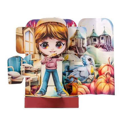 Harry Potter Flip Pop Hermione Granger Pop-Up Collectible Character & Book With Two Background Scenes