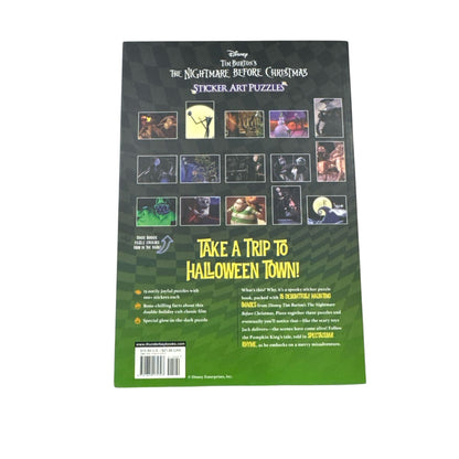 Disney The Nightmare Before Christmas Sticker Art Puzzles Book Glow-In-The-Dark Bonus 15 Puzzles & 1500+ Stickers