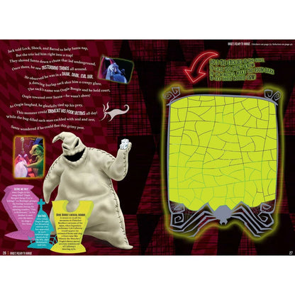 Disney The Nightmare Before Christmas Sticker Art Puzzles Book Glow-In-The-Dark Bonus 15 Puzzles & 1500+ Stickers