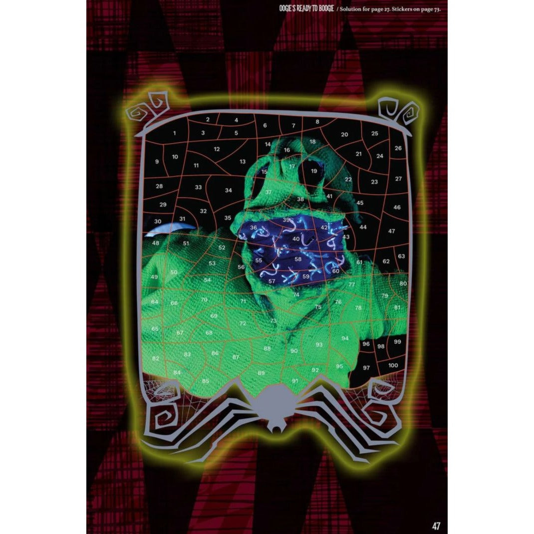 Disney The Nightmare Before Christmas Sticker Art Puzzles Book Glow-In-The-Dark Bonus 15 Puzzles & 1500+ Stickers
