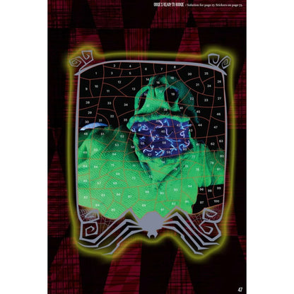 Disney The Nightmare Before Christmas Sticker Art Puzzles Book Glow-In-The-Dark Bonus 15 Puzzles & 1500+ Stickers