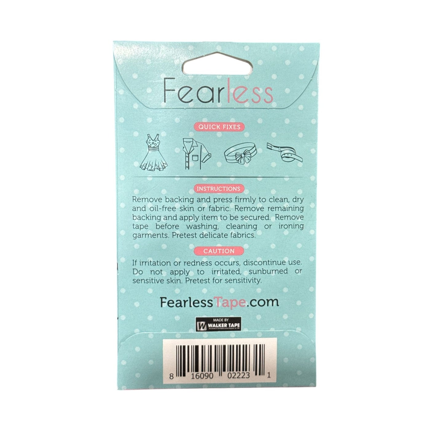 Fearless Body & Clothing Tape Waterproof Double-Sided Strips 50-Pack For Secure Wardrobe Fixes