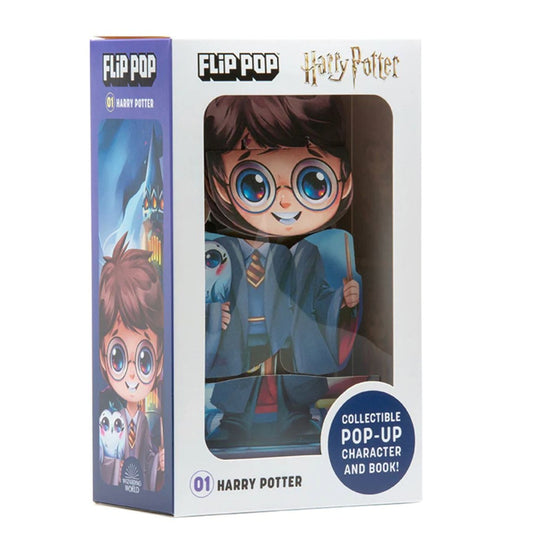 Harry Potter Flip Pop Collectible Character & Book With 2 Poses Background Scenes & Fold-Out Booklet