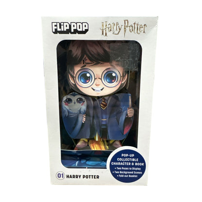 Harry Potter Flip Pop Collectible Character & Book With 2 Poses Background Scenes & Fold-Out Booklet