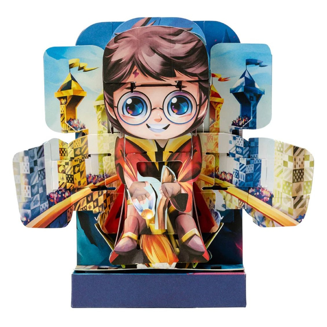 Harry Potter Flip Pop Collectible Character & Book With 2 Poses Background Scenes & Fold-Out Booklet