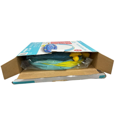 Lazy River Sunshade Pool With Removable Canopy & Duck Toys For Kids - 42" Inflated Size UPF 50+
